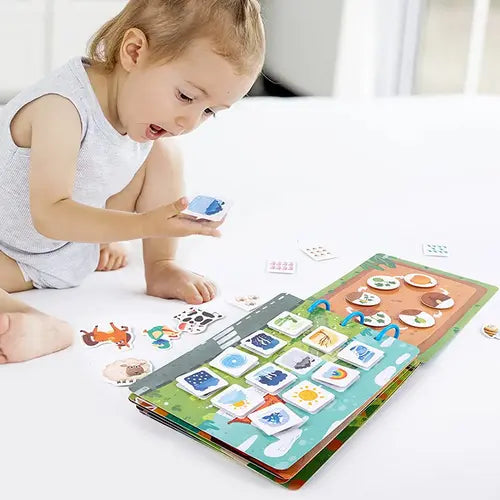 Carte educativa Busy Book, 10 activitati + LEGO CADOU