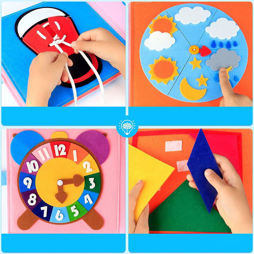 Carte educativa Busy Book, 10 activitati + LEGO CADOU